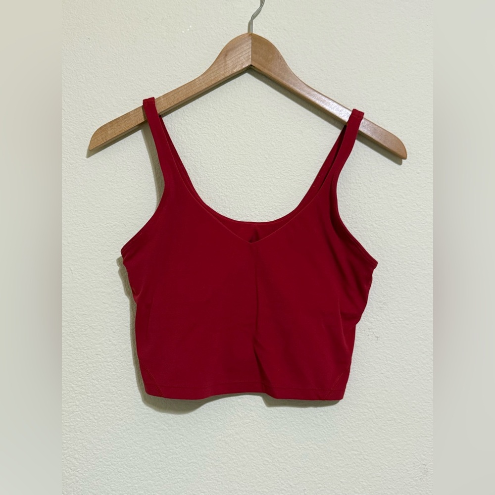 Lululemon Align Crop Tank Top In Red. Women’s Size 8